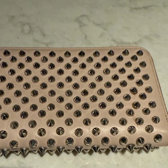 Christian Louboutin Blush Studded Wallet - Picture 4 of 15
